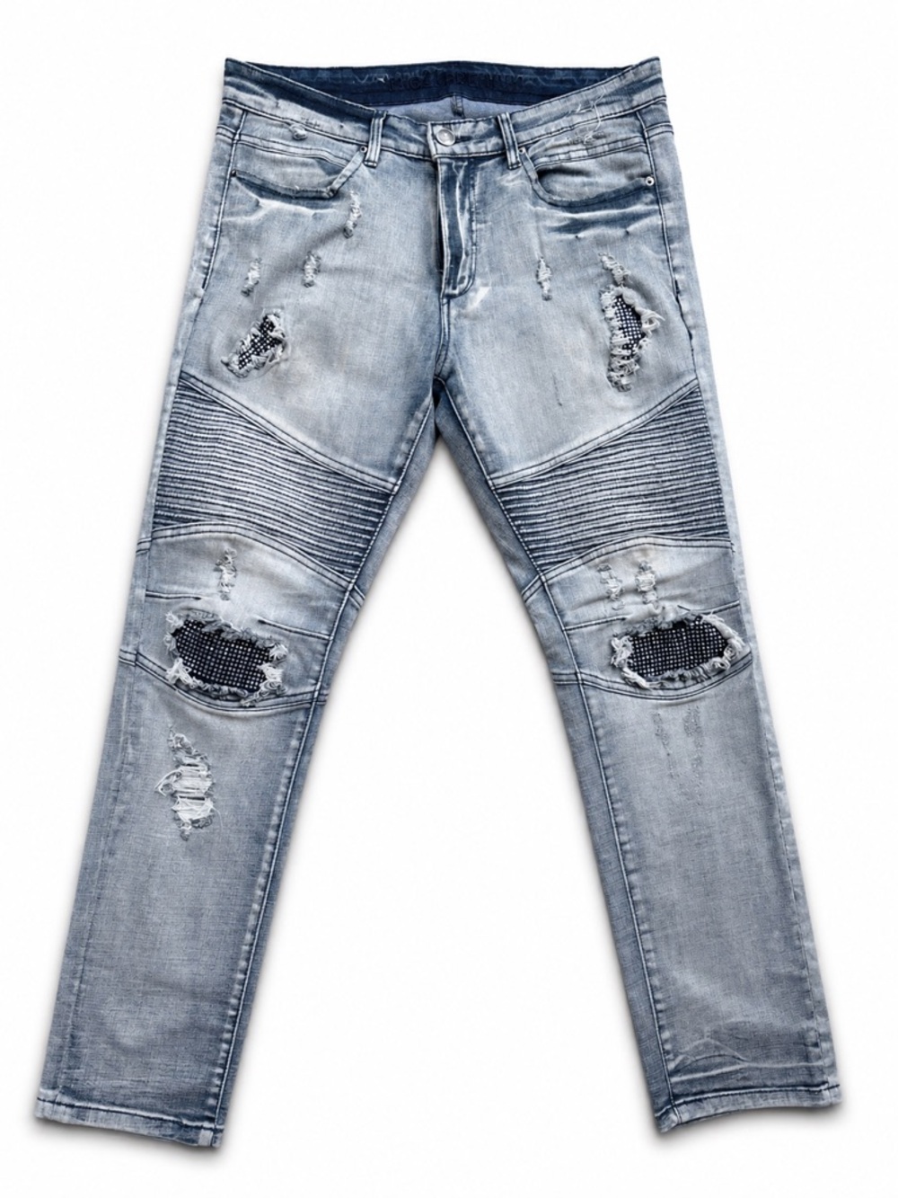 Rue21 Men’s Light Blue Distressed Skinny Jeans